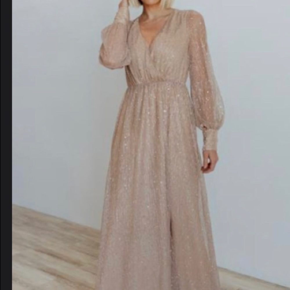 Baltic Born Abigail Champagne Sparkle Gown